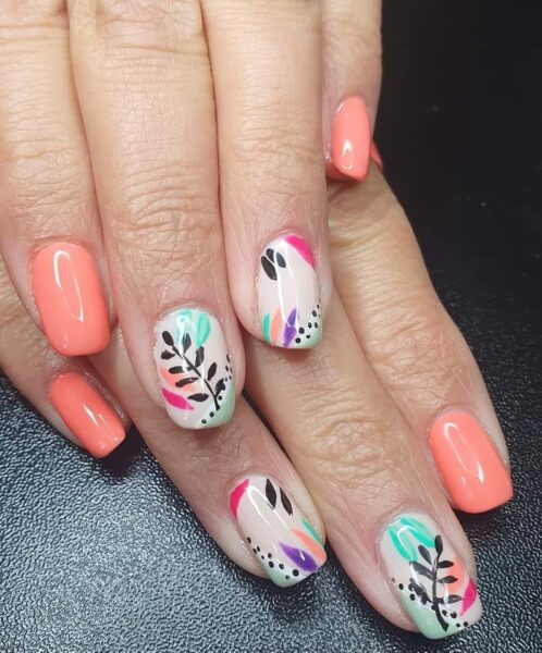 Angel Nails - "My prediction is peach and abstract."
