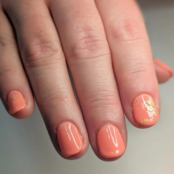 Nails by Sharon Gabrielle - "Peach and gold."