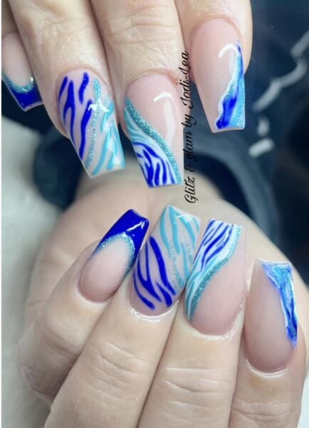 Glitz & Glam Nails By Jodi Lea Animal Print And Marble