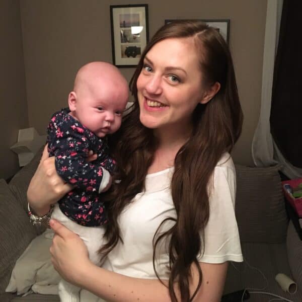 Jo Bennett with child