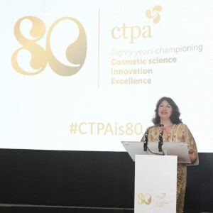 Dr emma meredith obe at ctpa 80th anniversary event