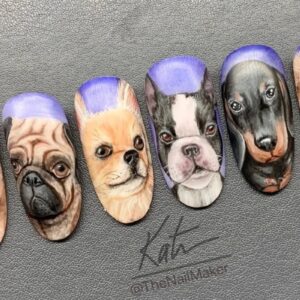 Dog nail art portraits @thenailmaker