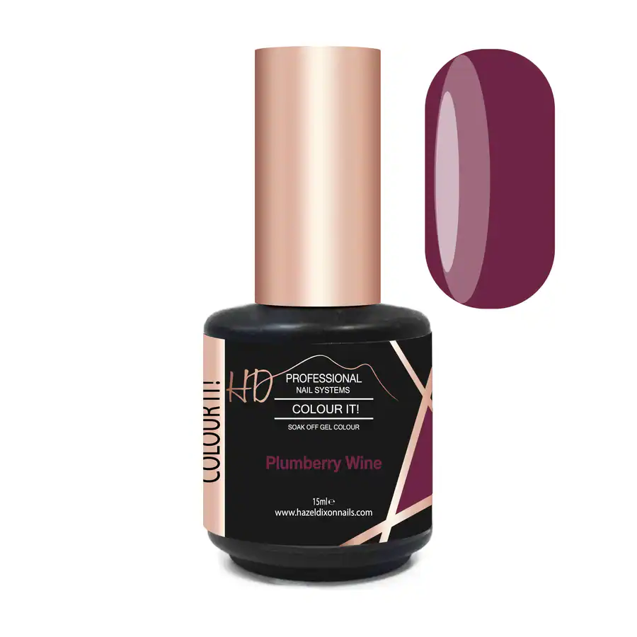 HD Professional Nails Colour It! in Pumberry Wine, www.hazeldixonnails.com