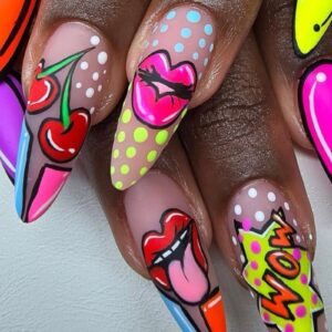 Pop art nails @beckymerritt
