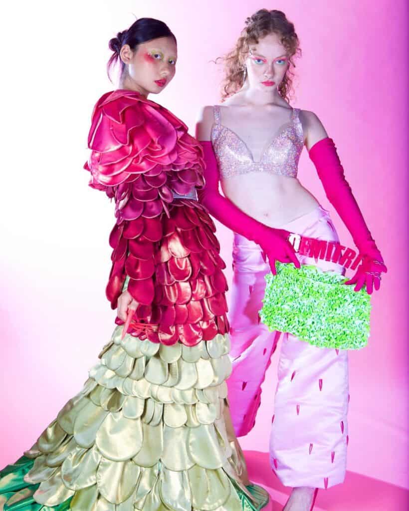 Demitris Zacharia final major project – petal dress and nail trousers