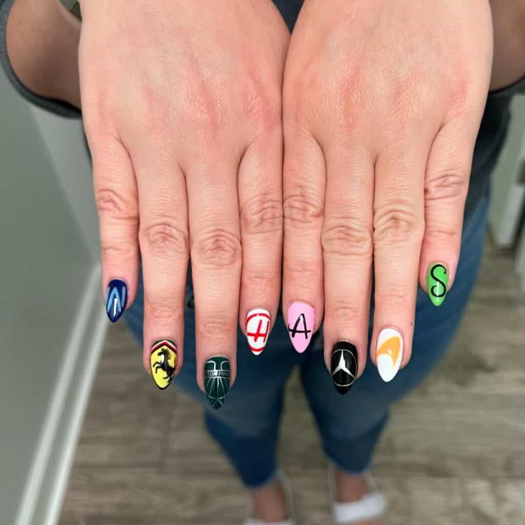Formula 1 nails @thexnailxdiary