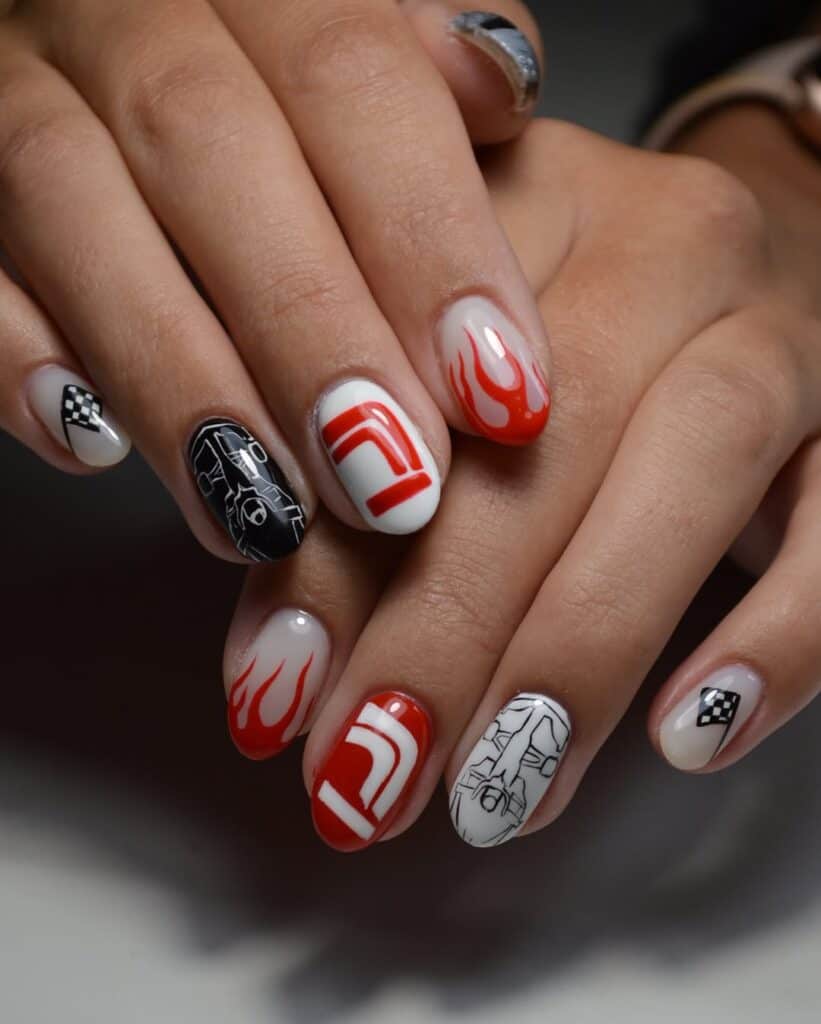 Formula 1 nails @unrooly.nails