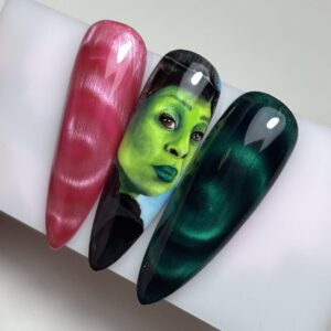 Elphaba wicked step by step nail art