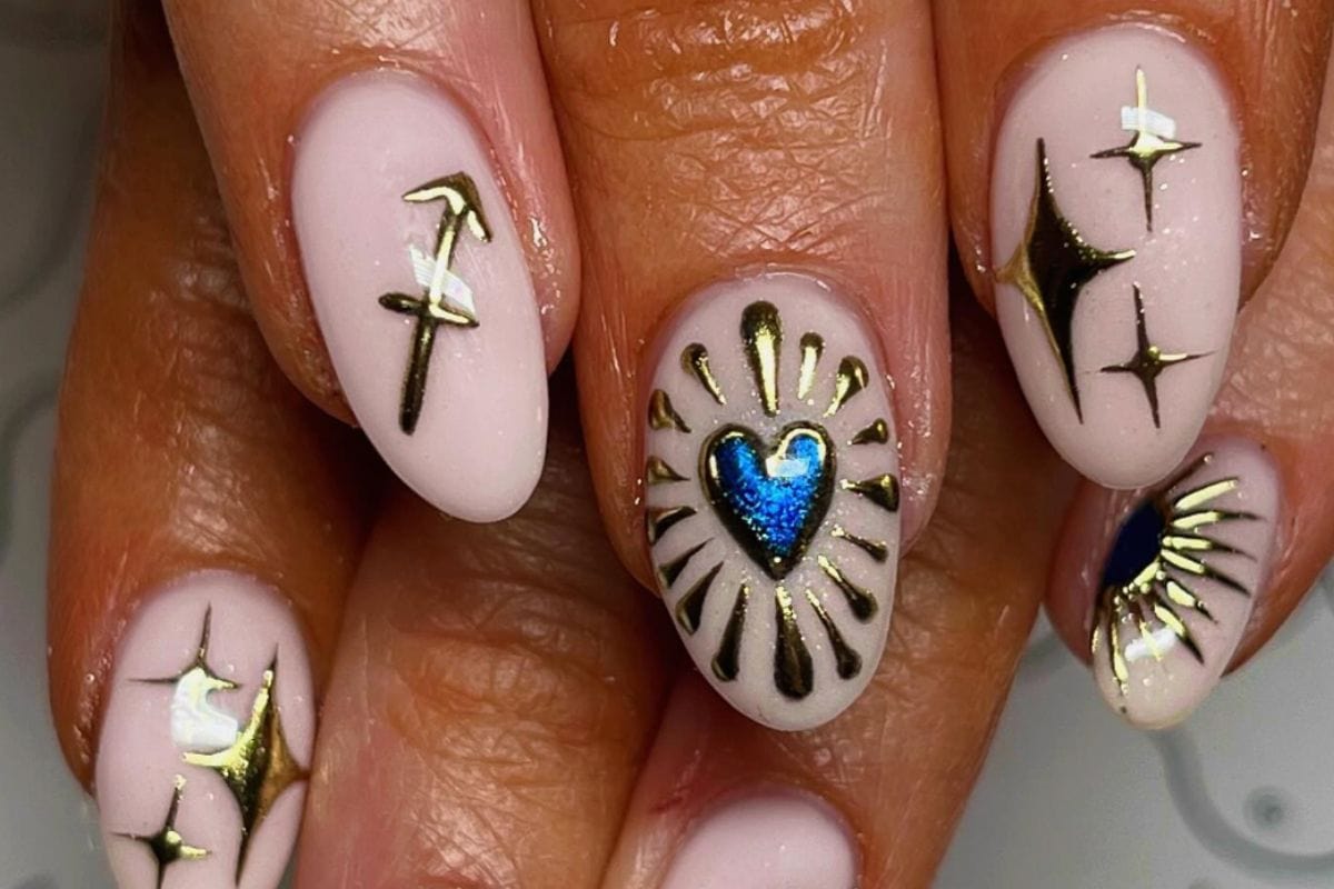 Sagittarius nail art