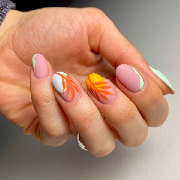 Abstract Leaves Step by step 5