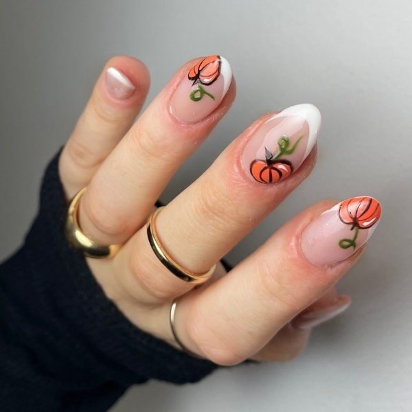 hari hatfield pumpkin nails step by step step 4